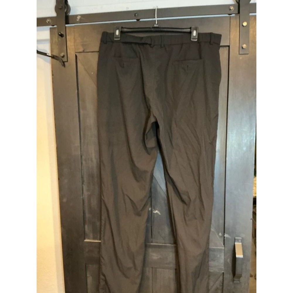 Letaotao Mens Performance Dress Pants Black 40W 36L Stretch Flat Front Trousers - Picture 3 of 4